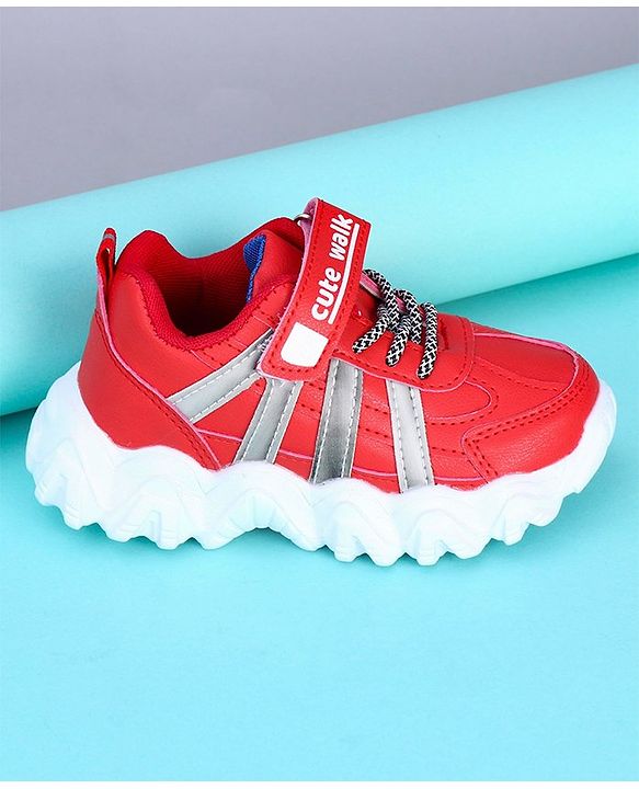 Cute Walk by Babyhug Sneakers Shoes - Red