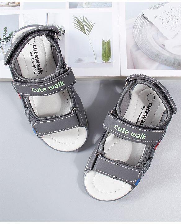 Cute Walk by Babyhug Sandals  - Grey