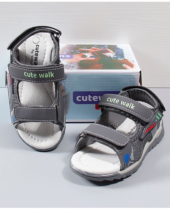 Cute Walk by Babyhug Sandals  - Grey