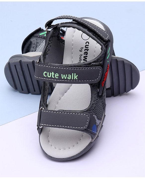 Cute Walk by Babyhug Sandals  - Grey