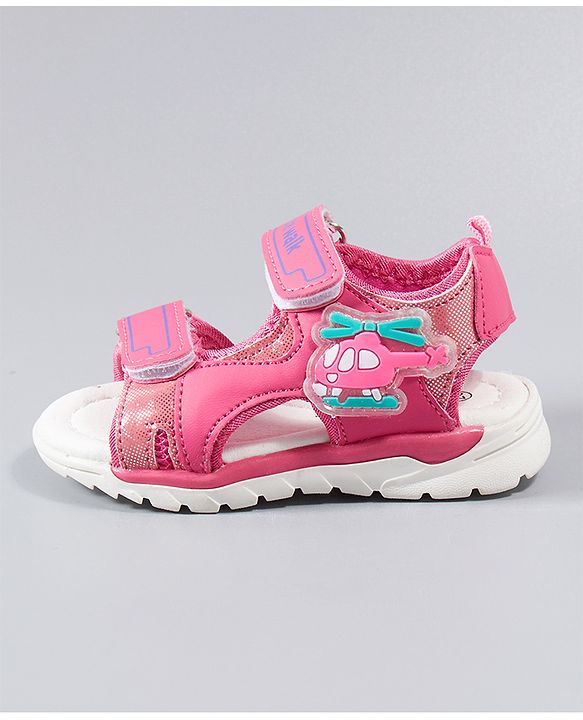 Cute Walk by Babyhug Casual Sandals Helicopter Patch - Fuschia