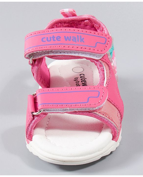 Cute Walk by Babyhug Casual Sandals Helicopter Patch - Fuschia