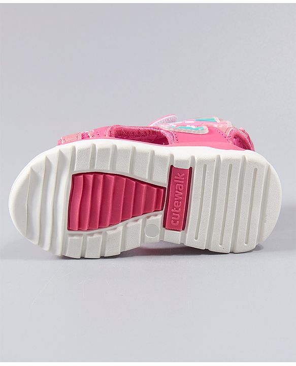 Cute Walk by Babyhug Casual Sandals Helicopter Patch - Fuschia