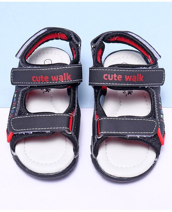 Cute Walk by Babyhug Sandals - Black