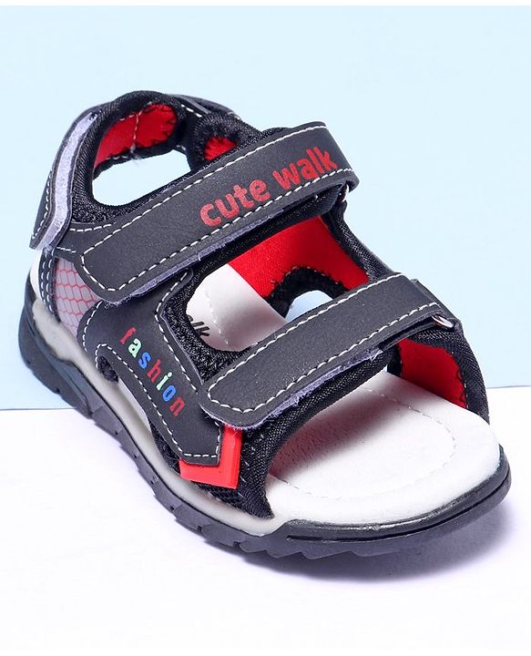 Cute Walk by Babyhug Sandals - Black