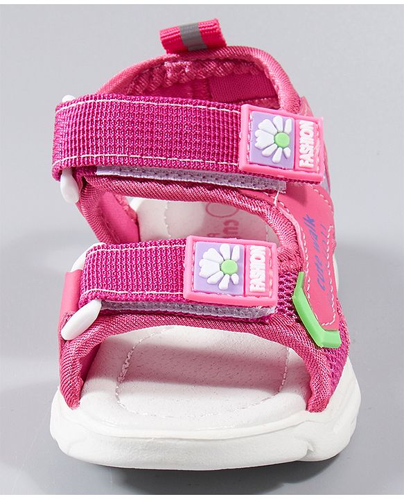 Cute Walk by Babyhug Casual Sandals Floral Patch - Fuschia