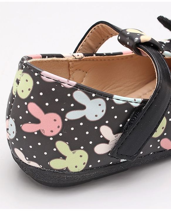 Cute Walk by Babyhug Sandal Bunny Print - Black