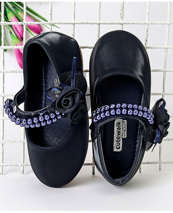 Cute Walk by Babyhug Perl Studded Sandals - Navy
