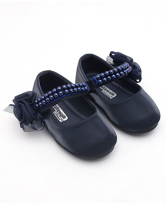 Cute Walk by Babyhug Perl Studded Sandals - Navy