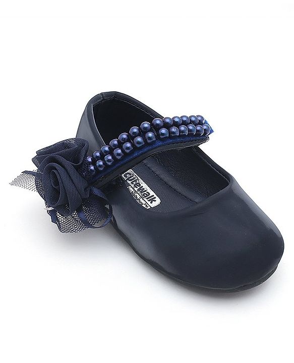 Cute Walk by Babyhug Perl Studded Sandals - Navy