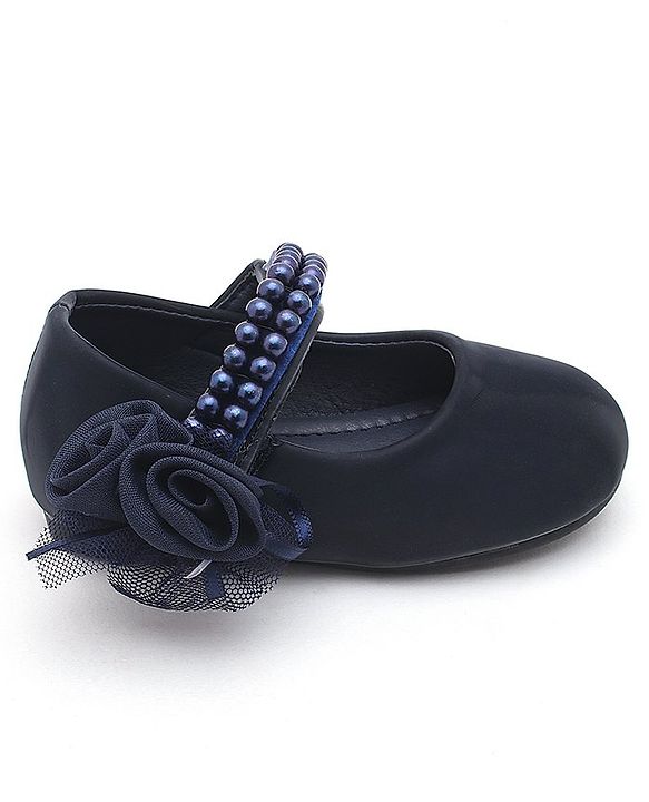 Cute Walk by Babyhug Perl Studded Sandals - Navy