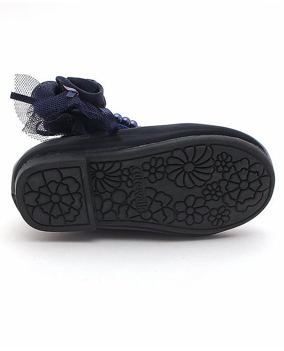 Cute Walk by Babyhug Perl Studded Sandals - Navy