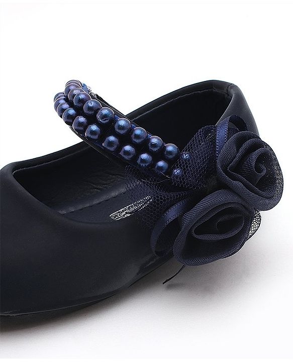 Cute Walk by Babyhug Perl Studded Sandals - Navy