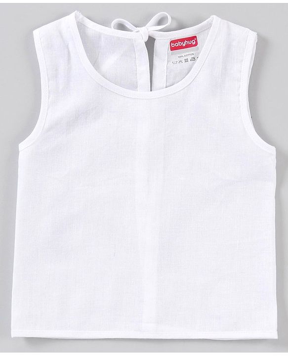 Babyhug Sleeveless 100% Cotton Jhabla Pack of 5 - White