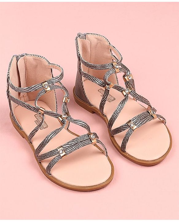 Cute Walk by Babyhug Sandals - Grey