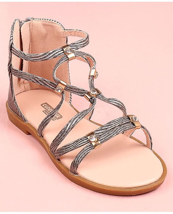 Cute Walk by Babyhug Sandals - Grey