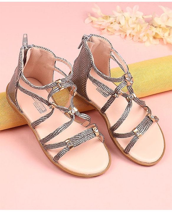 Cute Walk by Babyhug Sandals - Grey