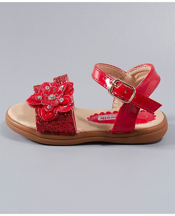 Cute Walk by Babyhug Sandals - Red