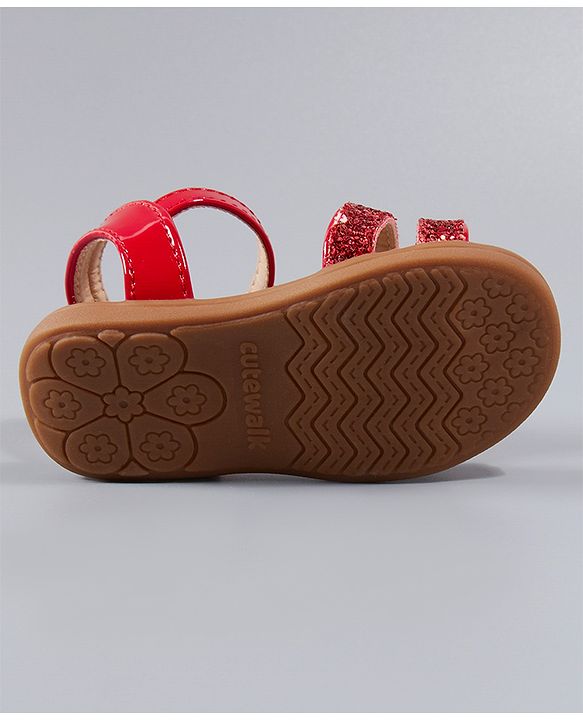 Cute Walk by Babyhug Sandals - Red