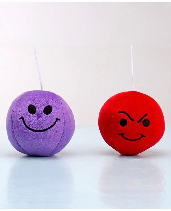 Babyhug Soft Smiley Balls Set of 7|Colorful Plush Balls for Toddlers|Boosts Sensory, Motor & Social Skills|Safe & Interactive|Learning Through Play|BIS|Ideal Gift|2+ Months|Multicolor