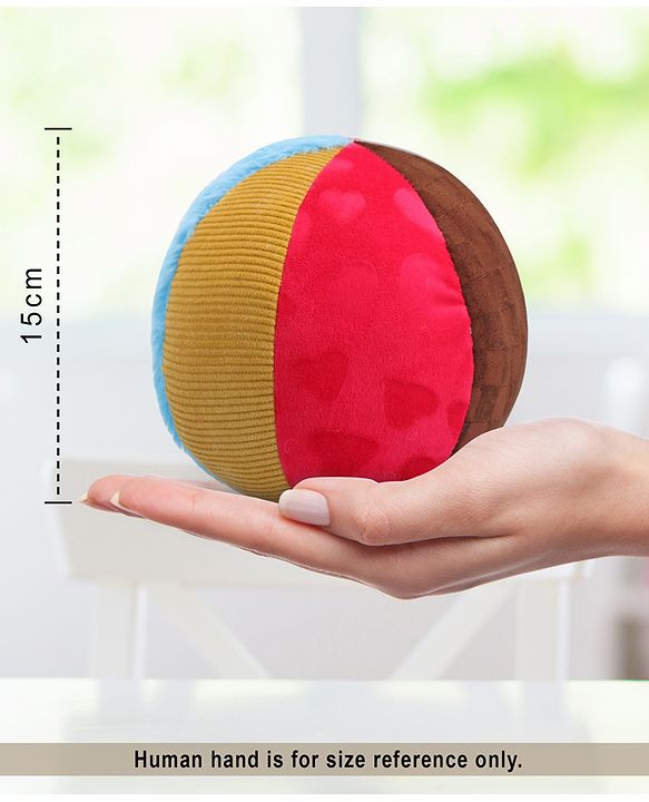 Babyhug Multi Textured Rattling Ball Multicolor - Height 15 cm