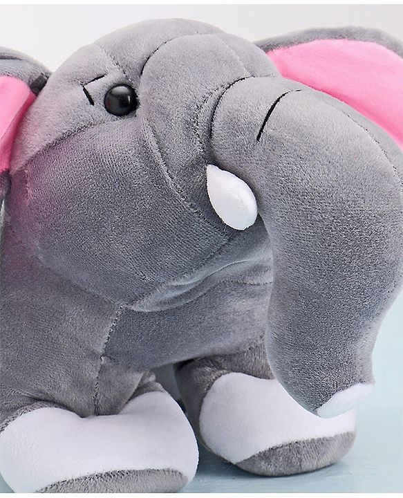 Babyhug Baby Elephant Soft Toy Grey - Height 23 cm