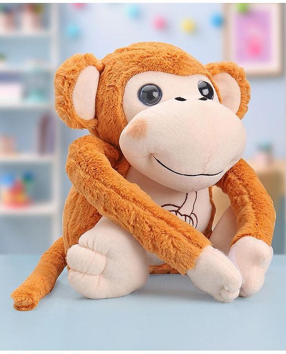 Babyhug Monkey Soft Toy Brown - Height 40 cm