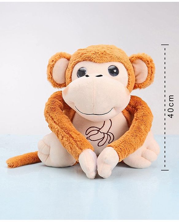 Babyhug Monkey Soft Toy Brown - Height 40 cm