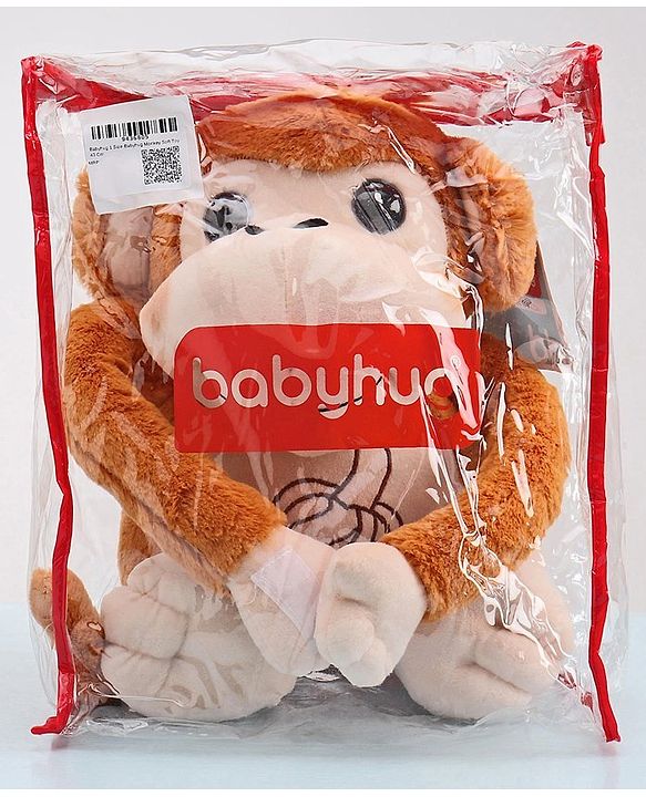 Babyhug Monkey Soft Toy Brown - Height 40 cm
