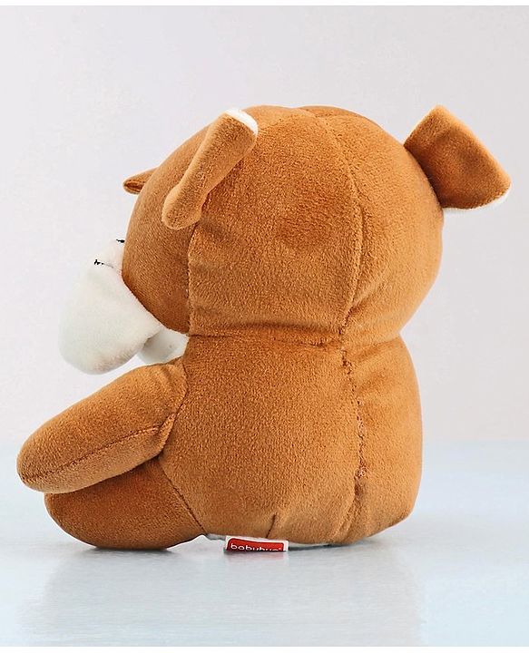 Babyhug Dog Soft Toy Pack of 2 Black Brown - Height 15 cm