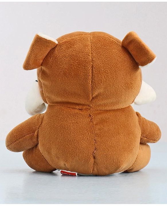 Babyhug Dog Soft Toy Pack of 2 Black Brown - Height 15 cm