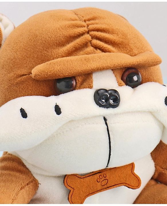 Babyhug Dog Soft Toy Pack of 2 Black Brown - Height 15 cm