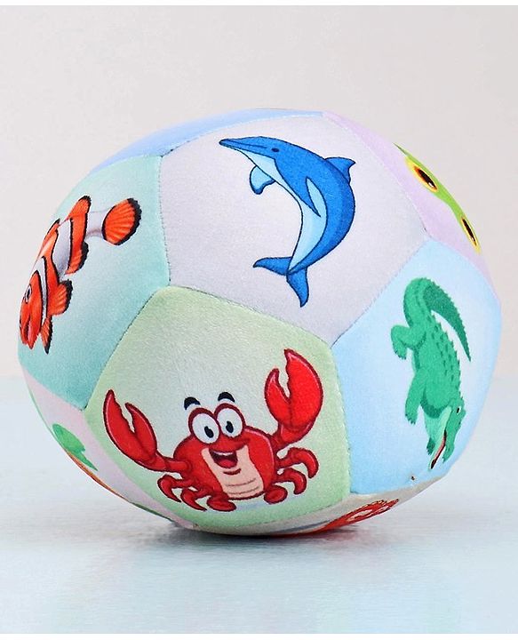 Babyhug Water Animals Themed Soft Ball Multicolor - Height 13 cm