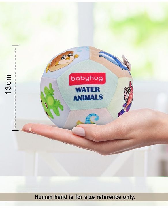 Babyhug Water Animals Themed Soft Ball Multicolor - Height 13 cm