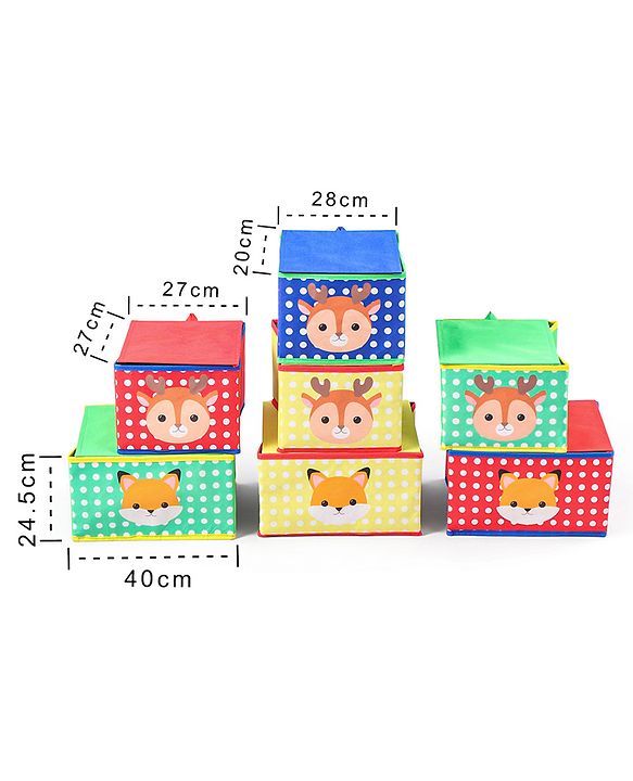 Babyhug 9 Bins Storage Organizer Animal Print - Multicolor