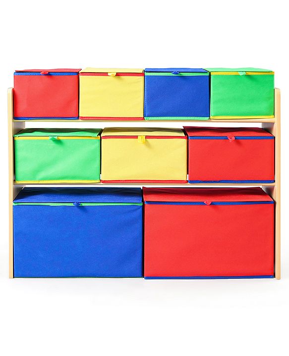 Babyhug 9 Bins Storage Organizer Animal Print - Multicolor