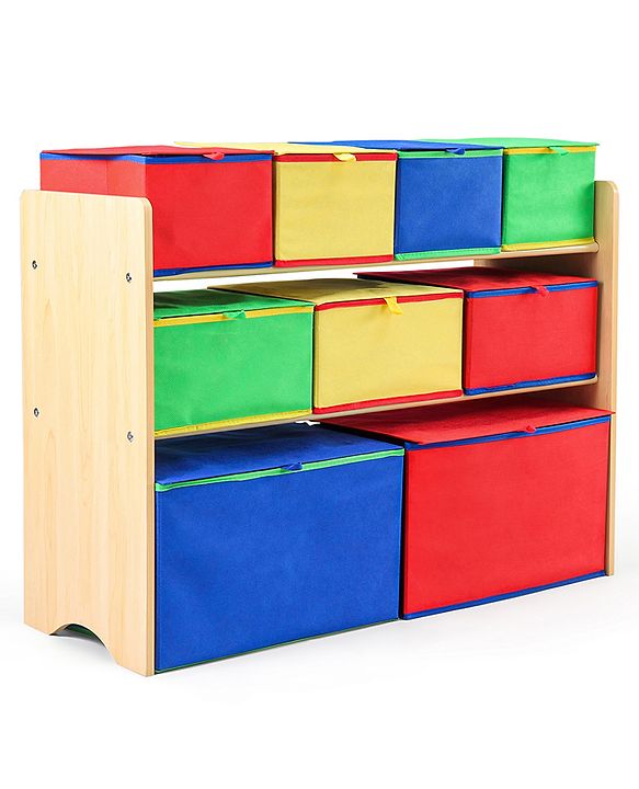 Babyhug 9 Bins Storage Organizer Animal Print - Multicolor
