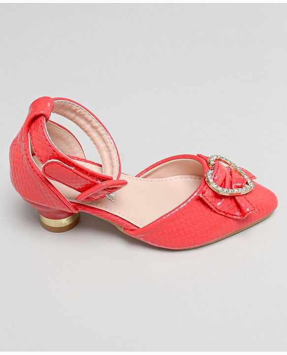 Cute Walk by Babyhug Stone Studded Sandals - Red