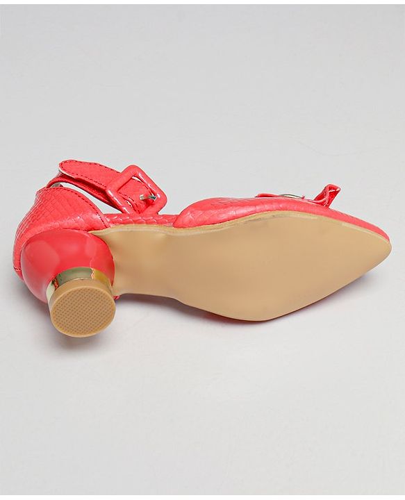 Cute Walk by Babyhug Stone Studded Sandals - Red