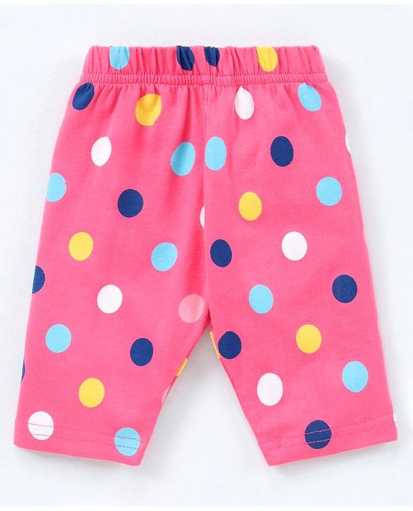 Babyhug Three Fourth Leggings Pack of 2 - Pink Navy Blue