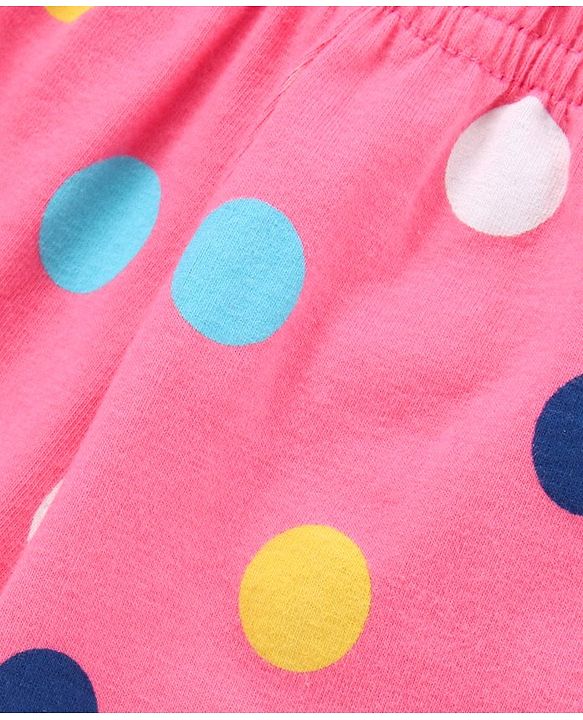Babyhug Three Fourth Leggings Pack of 2 - Pink Navy Blue