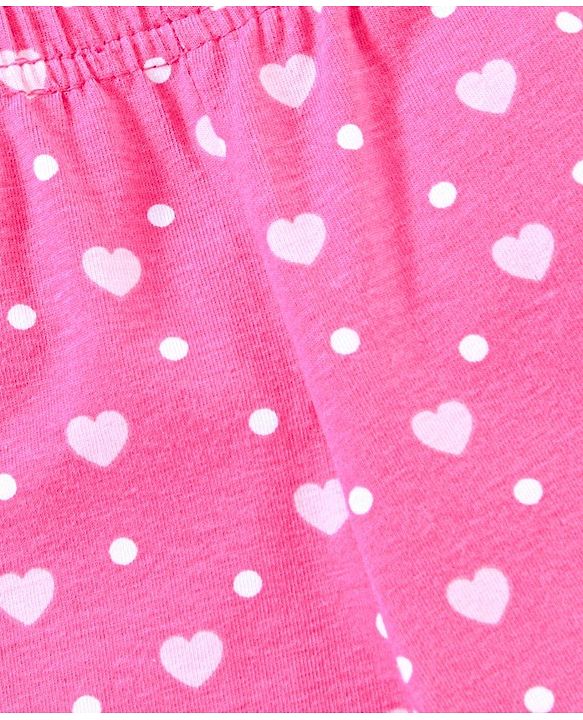 Babyhug Three Fourth Leggings Pack of 2 - Blue Pink