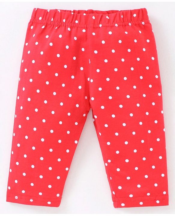 Babyhug Three Fourth Leggings Pack of 2 - Blue Red