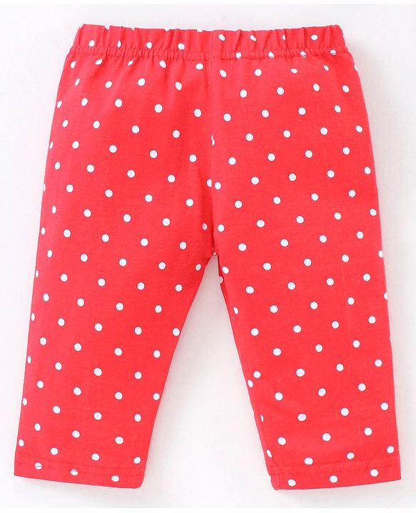 Babyhug Three Fourth Leggings Pack of 2 - Blue Red