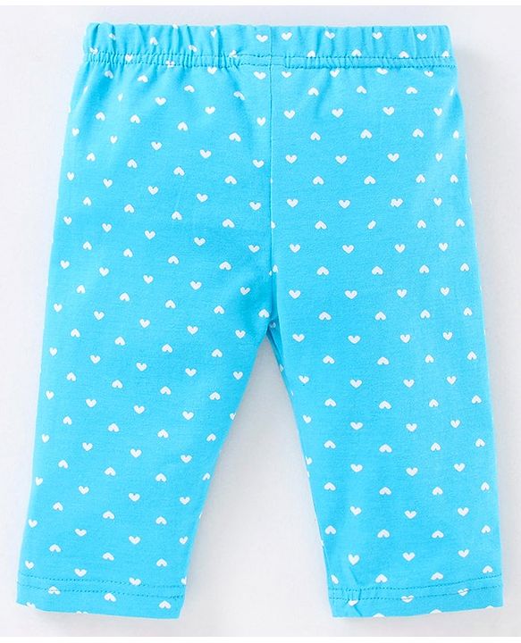 Babyhug Three Fourth Leggings Pack of 2 - Blue Red