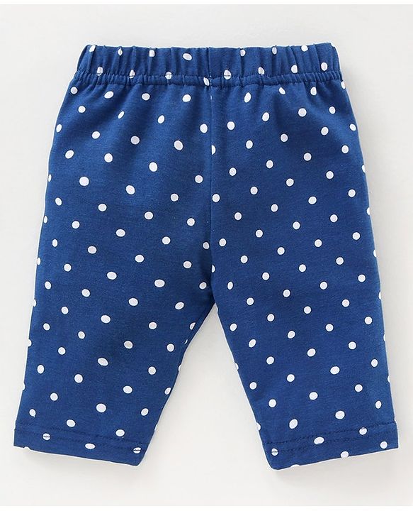 Babyhug Three Fourth Leggings Pack of 2 - Red Navy