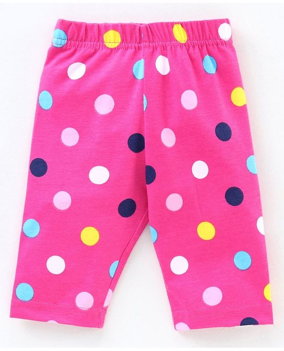 Babyhug Three Fourth Leggings Pack of 2 - Navy Blue Pink