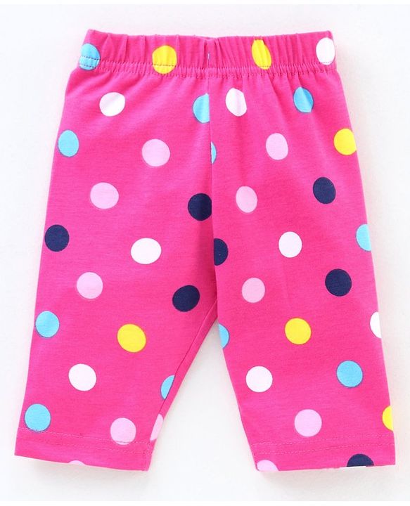 Babyhug Three Fourth Leggings Pack of 2 - Navy Blue Pink