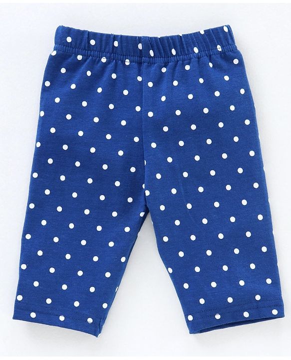 Babyhug Three Fourth Leggings Pack of 2 - Navy Blue Pink