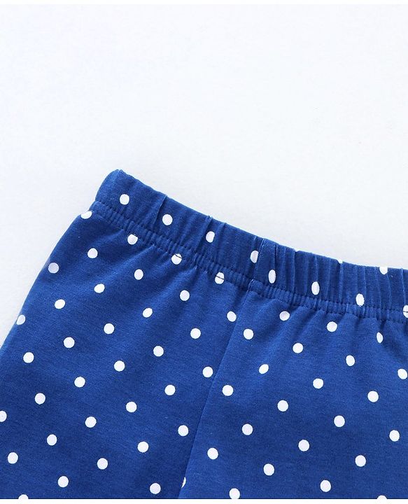 Babyhug Three Fourth Leggings Pack of 2 - Navy Blue Pink